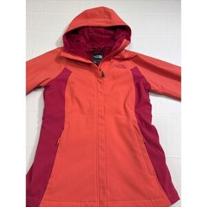 North Face Women s/p Apex Bionic 2, Hooded Orange/ Pink Soft shell.
